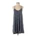 American Eagle Outfitters Casual Dress - High/Low Scoop Neck Sleeveless: Blue Color Block Dresses - Women's Size Small