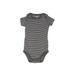 Carter's Short Sleeve Onesie: Gray Bottoms - Size 6 Month