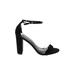 Lulus Heels: Black Solid Shoes - Women's Size 8 1/2 - Open Toe