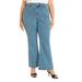 Plus Size Women's Relaxed Flare Jean by ELOQUII in Medium Wash (Size 18)