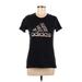 Adidas Active T-Shirt: Black Print Activewear - Women's Size Medium