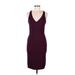 Ali & Jay Casual Dress - Sheath: Burgundy Solid Dresses - Women's Size Medium