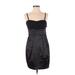 Love Tease Cocktail Dress - Sheath Sweetheart Sleeveless: Black Print Dresses - Women's Size Medium