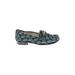 CAbi Flats: Slip-on Chunky Heel Casual Teal Shoes - Women's Size 7 - Almond Toe