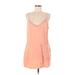 Obey Worldwide Casual Dress - Shift Plunge Sleeveless: Pink Print Dresses - Women's Size Small