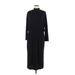 Old Navy Casual Dress - Midi Mock 3/4 sleeves: Black Solid Dresses - Women's Size Medium Petite