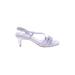 Cosmoparis Heels: Slingback Kitten Heel Feminine Purple Solid Shoes - Women's Size 37 - Open Toe