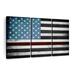 Elephant Stock US Flag Firefighter Wooden Flag On Canvas 3 Pieces Print in Black | Wayfair RV-209_firefighter-wooden-flag