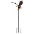 Regal Art & Gift Weather Resistant Metal Animal Garden Stake Metal in Brown/White/Yellow | 65.75 H x 32.25 W x 20.75 D in | Wayfair 13439