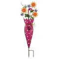 Regal Art & Gift Weather Resistant Metal Plant & Flower Garden Stake Metal in Green/Orange/Pink | 34 H x 10.5 W x 3.5 D in | Wayfair 13629