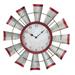 Regal Art & Gift Metal Wall Clock Plastic/Metal in Gray/Red | 24.5 H x 24.5 W x 2.25 D in | Wayfair 13452