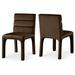 Meridian Furniture USA Kai Tufted Velvet Side Chair Upholstered/Velvet in Brown | 34 H x 19 W x 23 D in | Wayfair 891Brown-C