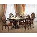 Royal Classics Palazzo Marina 6 - Person Extendable Solid Wood Dining Set Wood/Upholstered in Brown/Red | 30 H in | Wayfair 40-1808-D6C