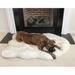 Tucker Murphy Pet™ Potrero Puprug Faux Fur Orthopedic Dog Mat Polyester/Memory Foam in White/Brown, Size 2.4 H x 60.0 W x 30.0 D in | Wayfair