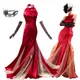 Cruella De Vil Cosplay Costume pour femme robe rouge pour femme tenues de film vêtements de fête