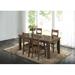 Red Barrel Studio® Raine Rustic Golden Brown Rectangular Dining Room Set Wood in Brown/Yellow | 30 H x 39.25 W x 39.25 D in | Wayfair