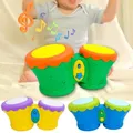 Jouets musicaux pour bébés instruments lumineux tambour à main fouet améliorant le rythme