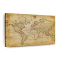 Elephant Stock Old Century World Map On Canvas Print Canvas in Black | 30 H x 45 W x 1.25 D in | Wayfair RV-408_old-century-world-map