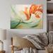 Latitude Run® Green Flowing Petals - Unframed Print on Metal in Green/Orange | 16 H x 32 W x 1 D in | Wayfair F22EE221ED574E44986502D591341DA0