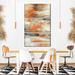 17 Stories Golden Dust Orange II - 3 Piece Wrapped Canvas Multi-Piece Image Canvas in Black | 28 H x 45 W x 1.25 D in | Wayfair