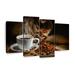 Red Barrel Studio® Freshly Brewed Coffee On Canvas 4 Pieces Set Metal in Black | 32 H x 52 W x 1.25 D in | Wayfair 6F3B2FD97C464C4CB16F20534A3A2F33