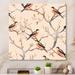 Winston Porter Little Birds on the Tree Branches VIII - Animals Metal Wall Decor Metal in White | 36 H x 36 W x 1 D in | Wayfair