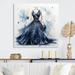 House of Hampton® Fashion Dress Delight Pointillism I - Fashion Metal Wall Decor Metal in Blue | 16 H x 16 W x 1 D in | Wayfair