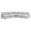 Commix Down Filled Overstuffed 5-Piece Armless Sectional Sofa - East End Imports EEI-3360-LGR