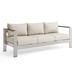 Shore Outdoor Patio Aluminum Sofa - East End Imports EEI-3917-SLV-BEI