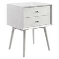 Ember Wood Nightstand With USB Ports - East End Imports EEI-4343-WHI-WHI