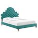 Gwyneth Tufted Performance Velvet Twin Platform Bed - East End Imports MOD-6755-TEA