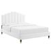 Elise King Performance Velvet Platform Bed - East End Imports MOD-6875-WHI