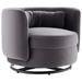 Relish Performance Velvet Swivel Chair - East End Imports EEI-5001-BLK-GRY