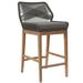 Wellspring Outdoor Patio Outdoor Patio Teak Wood Bar Stool - East End Imports EEI-5746-GRY-GPH