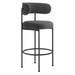 Albie Boucle Fabric Bar Stools - Set of 2 - East End Imports EEI-6520-CHA-BLK