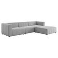 Bartlett Upholstered Fabric 4-Piece Sectional Sofa - East End Imports EEI-4516-LGR