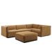 Conjure Channel Tufted Performance Velvet 5-Piece Sectional - East End Imports EEI-5775-BLK-COG