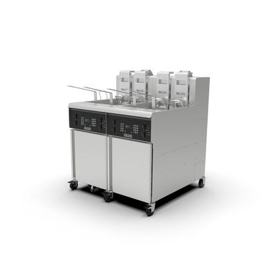 Giles GBF-80/80G Commercial Gas Fryer - (2) 80 lb Vat, Floor Model, Natural Gas, Two 80 lb. vats, Stainless Steel, Gas Type: NG