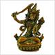 Manjushri Buddha Messing limettengrün 14cm