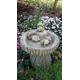 Reconstituted Stone Frog Family Bird-bath / Feeder