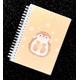 Peach Baby Hedgehog Reusable Sticker Album - Holographic Dots - 5 x 7 inch - Cartoon Animal - Daisies - Sticker Book - reuse