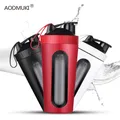 700ML/28OZ Stainless Steel Shaker Bottle with Whisk Ball Whey Protein Water Bottle Leakproof Gym