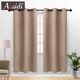 Brown Blackout Short Curtains for Living Room Bedroom Luxury Kitchen Window Curtain Blinds Shading