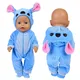43 cm Doll Outfits for 17Inch Dolls Baby Born Doll Cute Jumpers Rompers Suit+Shoes Warm Clothes on A