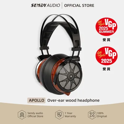 Sendy Audio Apollo HIFI Stereo 68mm Planar Magnetic Driver Open-back Over-ear Full-size Wood Headphone 4.4mm Balanced Headset