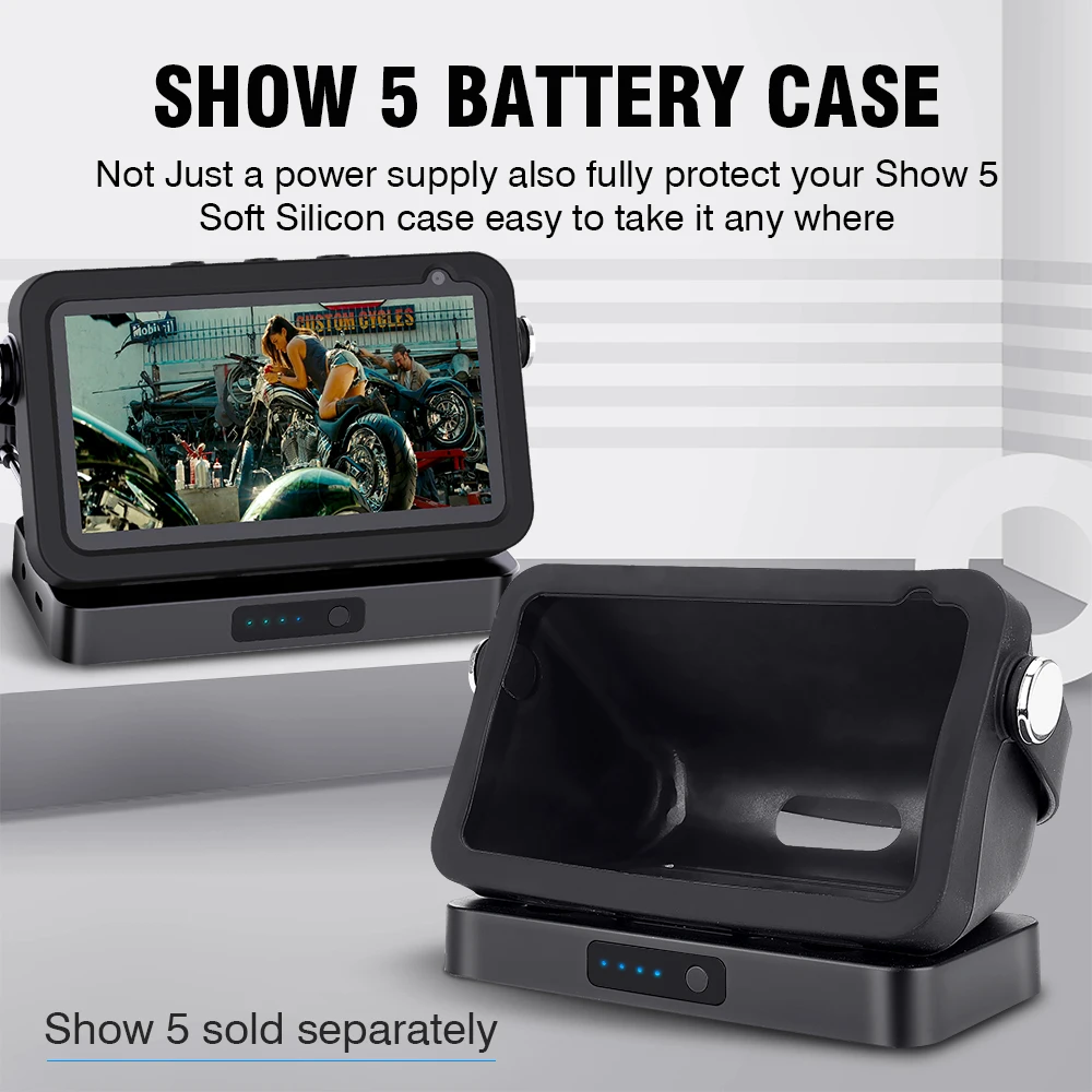 Batteriebasis für Echo Show 5, 1./2. tragbares Ladegerät für Echo Show 5, wiederaufladbarer Backup-Akku, Echo Show 5 Hülle Image