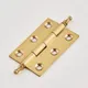 Brushed Brass Decorative Cabinet Cupboard Door Butt Hinges Gold 2"/2.5"/3"-1Pack