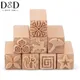 Wood Pottery Tools Stamps Square Wooden Stamps Natural Wood Stamps with Mixed Patterns for Clay