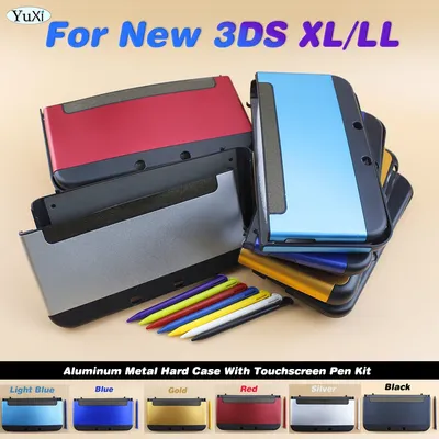 Für Neue 3DS XL LL Aluminium Harte Schutz Gehäuse Shell Fall Oberen Unteren Schutzhülle Frontplatte Image