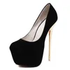 Große Größe 41 42 43 44 45 Sexy Pumps Hochzeit Frauen Fetisch Schuhe Concise Frau Pumpen High Heel Stripper Flock pumpen 16 Cm Escarpins